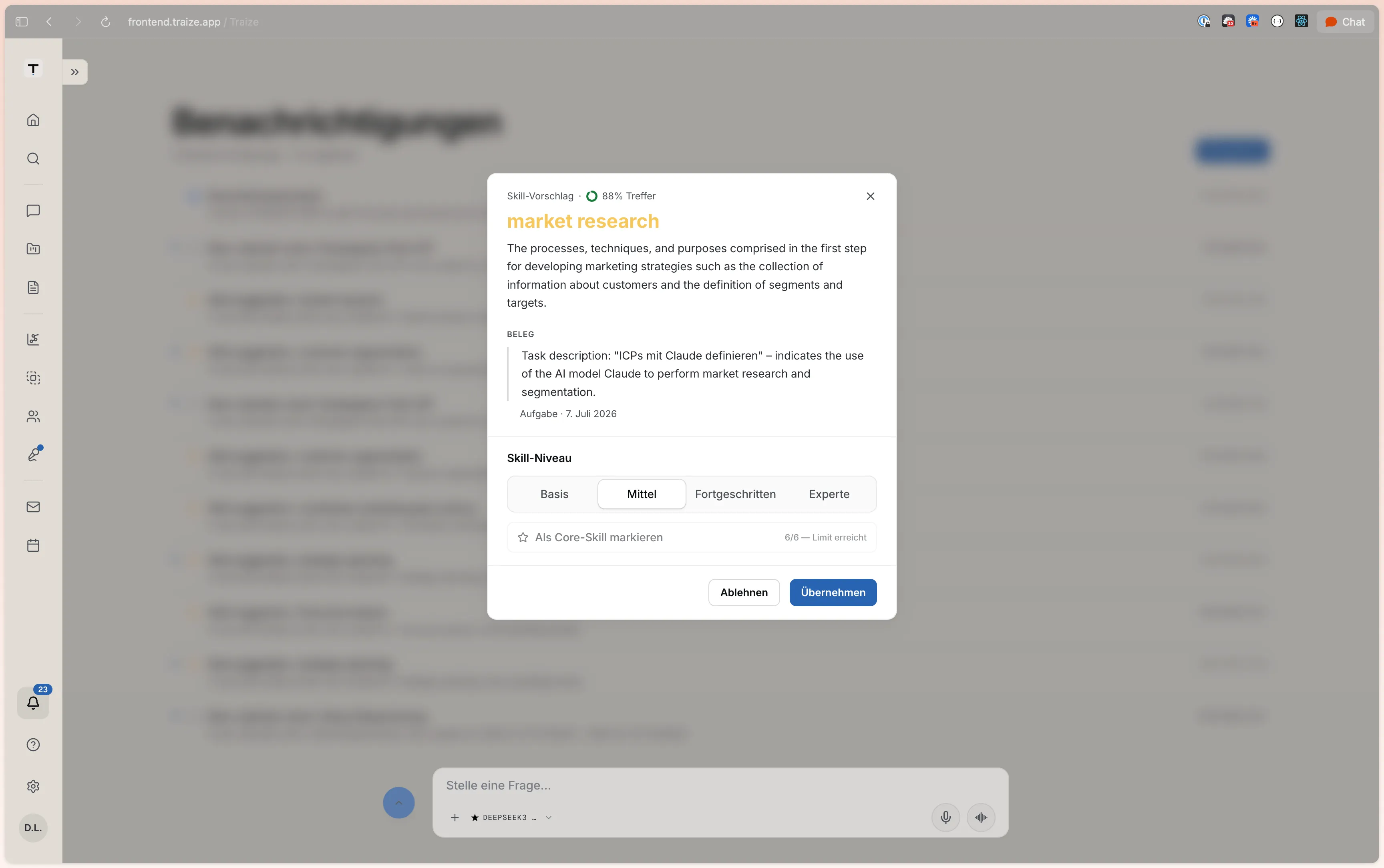 Automatisierung in der Traize App